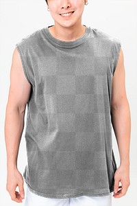 Png tank top mockup transparent men’s sleepwear apparel