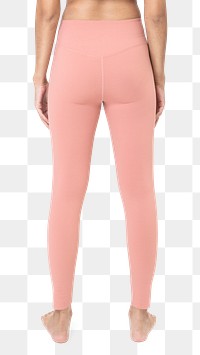 Png yoga pants mockup in pink women’s sportswear fashion rear view