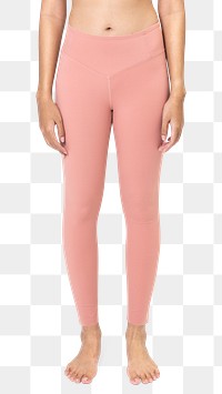 Png yoga pants mockup in pink women&rsquo;s sportswear fashion