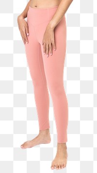 Png yoga pants mockup in pink women&rsquo;s sportswear fashion