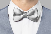 Png men’s bow tie mockup transparent formal attire close up