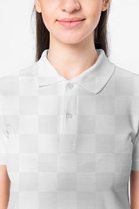 Png polo shirt transparent mockup women’s fashion studio shoot