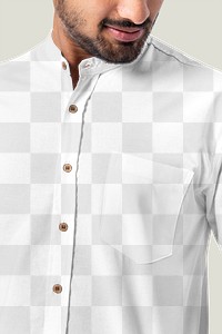 Png men’s shirt transparent mockup apparel studio shoot