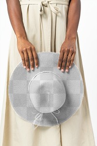 Png sun hat transparent mockup apparel fashion shoot