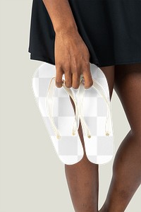Png women&rsquo;s sandals transparent mockup summer fashion studio shoot