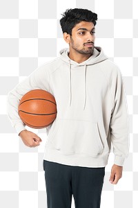 Png hoodie mockup sports player apparel studio shoot