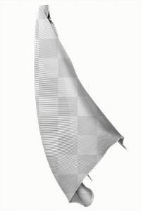 Png pleated scarf transparent mockup