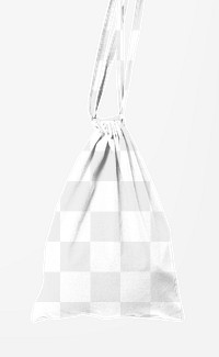 Png transparent drawstring bag mockup accessory studio shoot