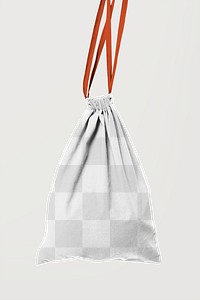 Png transparent drawstring bag mockup accessory studio shoot