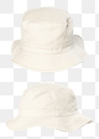 Png unbleached hat mockup on transparent background set