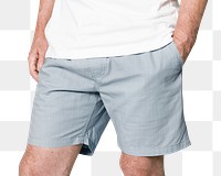 Png shorts mockup on transparent background 