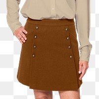 Png skirt mockup on transparent background 