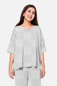 Outfit png transparent mockup on a woman