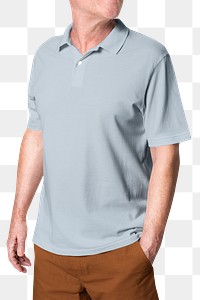 Png blue polo shirt mockup transparent men&rsquo;s apparel