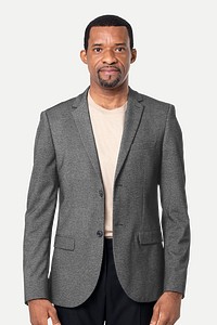 Png blazer mockup on African American man