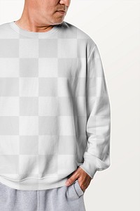 Png sweater mockup transparent on Asian man front view