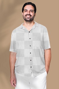 Png long-sleeve shirt mockup menswear