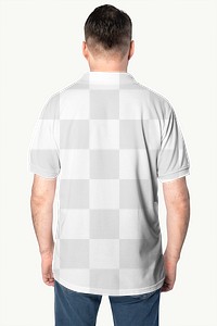 Png polo shirt mockup transparent men&rsquo;s apparel rear view