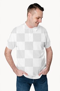 Png polo shirt mockup transparent men&rsquo;s apparel front view