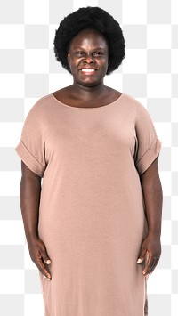 Png pink dress mockup on African American woman