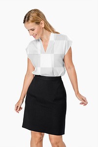 Png formal outfit mockup on business woman