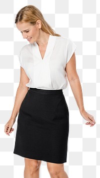 Png formal outfit mockup on business woman