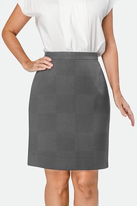 Png formal skirt mockup on business woman