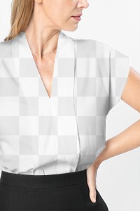 Png formal outfit mockup on business woman