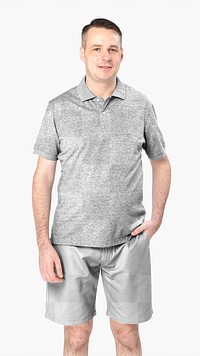 Png polo shirt mockup transparent men&rsquo;s apparel front view