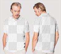 Polo shirt png mockup transparent casual apparel close up