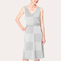 Midi dress png mockup transparent senior apparel