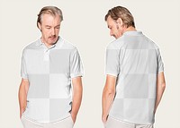 Polo shirt png mockup transparent casual apparel