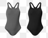 One-piece swimsuit png mockup summer fashion set