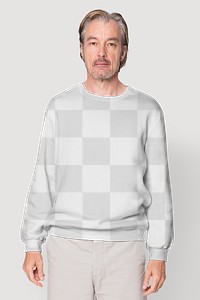 Sweater png transparent mockup senior athleisure fashion close up