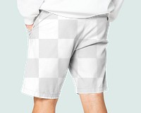 Men’s shorts mockup png transparent casual apparel