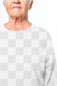 Sweater png transparent mockup senior athleisure fashion close up