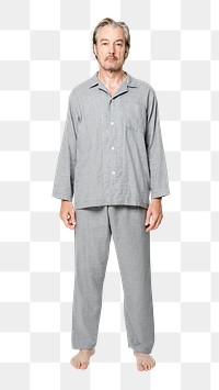 Gray pajamas png mockup nightwear apparel shoot