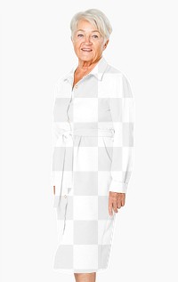 Shirt dress png mockup transparent long sleeve senior apparel