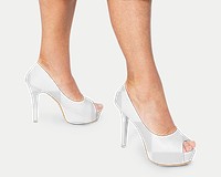 Platform heels png mockup transparent women&rsquo;s fashion close up