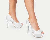 Platform heels png mockup transparent women’s fashion close up