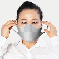 Face mask png transparent mockup covid-19 protection