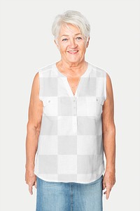 Tank top png transparent mockup women’s blouse casual apparel