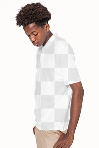 Png polo shirt transparent mockup  basic youth apparel shoot