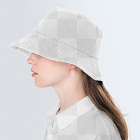 Png transparent bucket hat mockup street fashion shoot