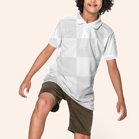 Png polo shirt transparent mockup  basic youth apparel shoot