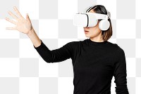 Virtual reality headset png mockup futuristic technology 