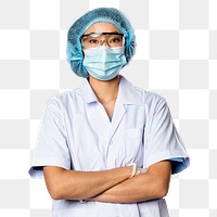 Female doctor wearing surgical mask