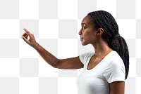 African American woman pointing png