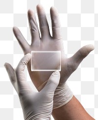 Petri dish png mockup on medical worker’s hands