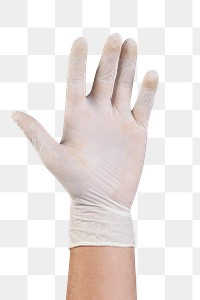 Medical gloves png mockup human hands using invisible screen